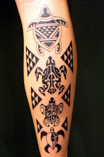 Tattoo World Cool Tribal Turtle Design 333x500px