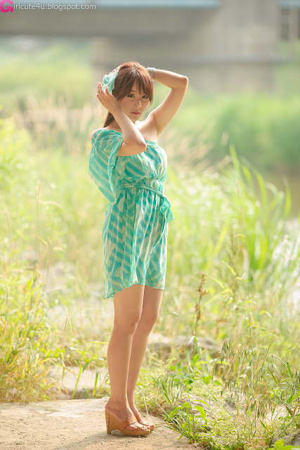 9 Kim Ji Min in Green-very cute asian girl-girlcute4u.blogspot.com