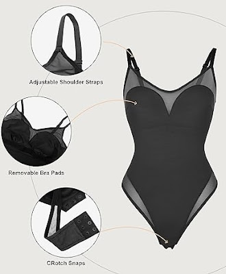 Black Strapless Shapewear Bodysuit