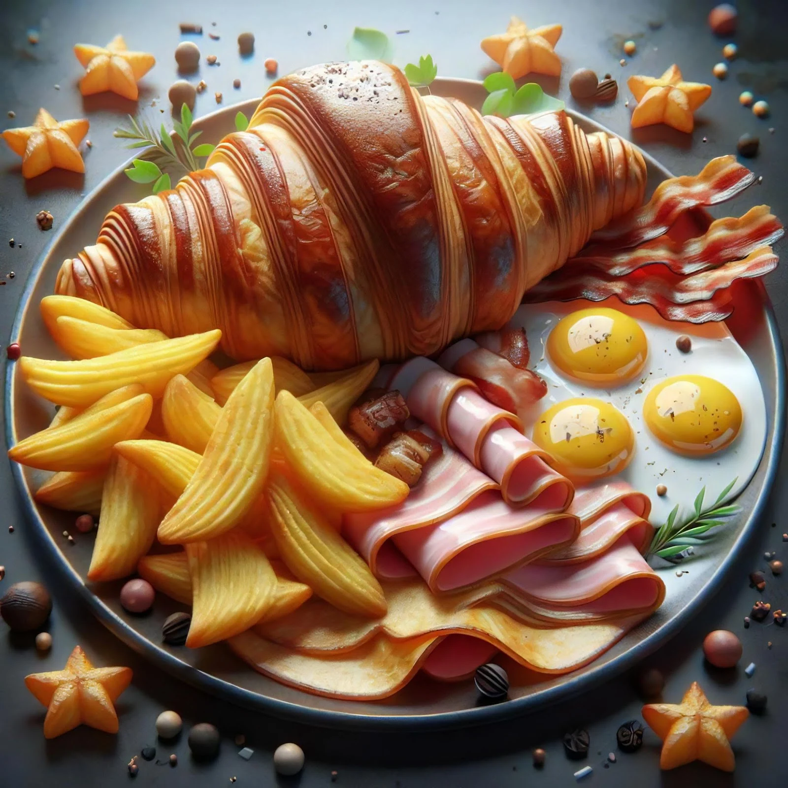 plato-de-croissant-de-jamon-papas-a-la-frrancesa-huevo-estrellado-tocino-y-pimientos tocino-y-pimientos .jpg