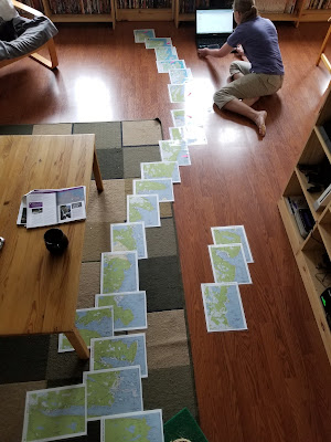 Sonya Richmdon looking at maps of hiking trail