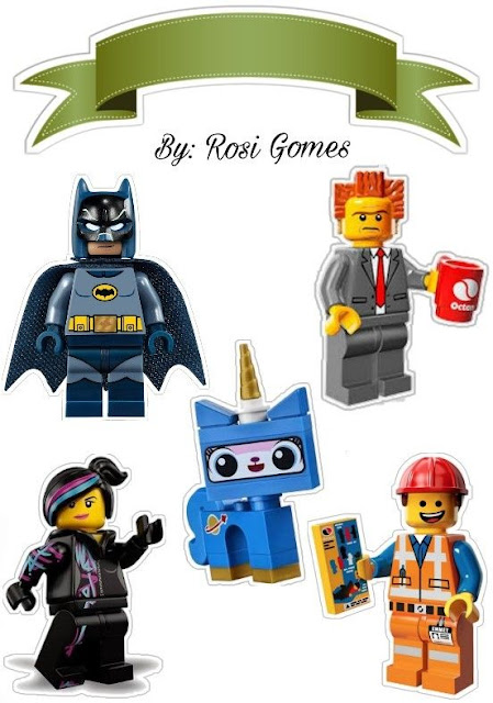 Lego Movie Free Printable Cake Toppers.