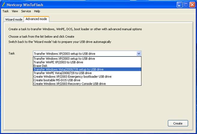 Pilihan transfer windows