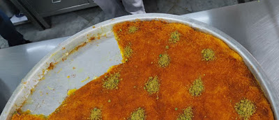 El knafeh de la pastelería Habibah de Ammán. Jordania.