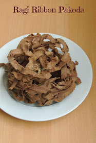 Ragi ola pakoda, fingermillet ribbon pakodas