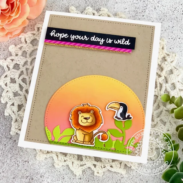 Sunny Studio Stamps: Savanna Safari Everyday Card by Angelica Conrad