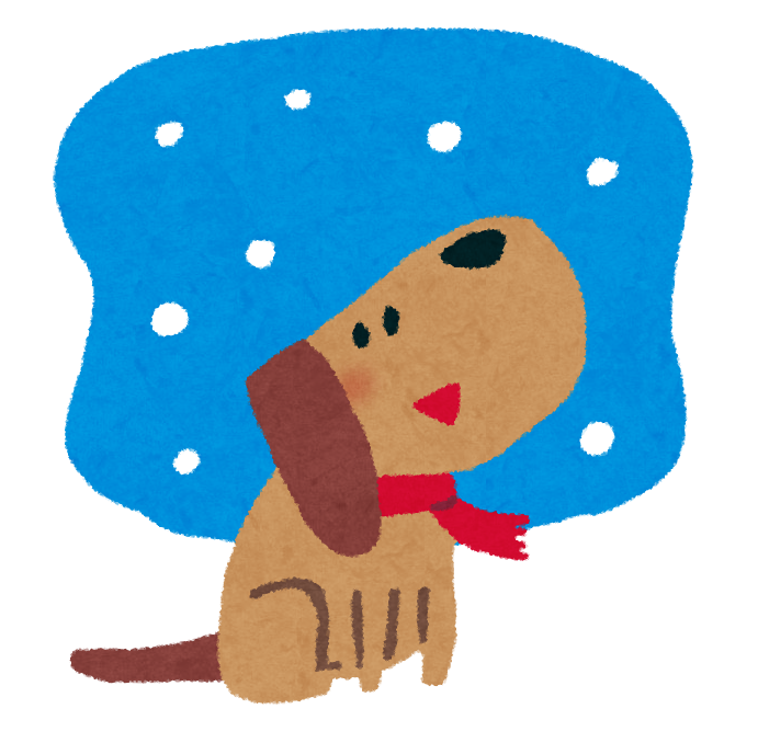 雪のイラスト 犬 かわいいフリー素材集 いらすとや