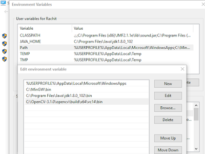 OpenCV Environment Path Setup