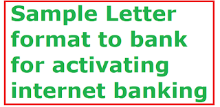 application letter of internet banking