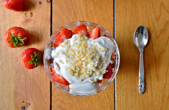 Strawberries and Dairy Free Cream