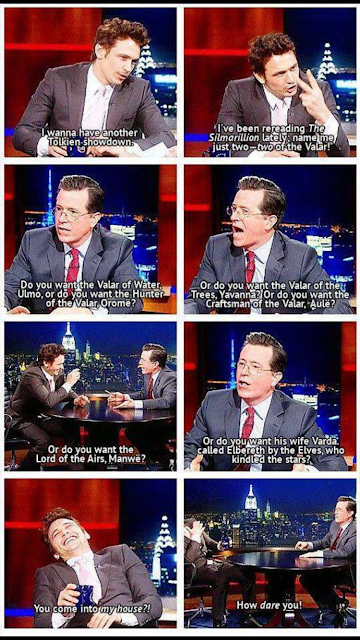 Colbert showing off his impressive Lord of the Rings knowledge