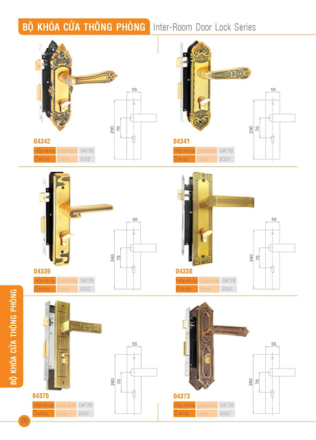 Catalogue sản phẩm khóa Việt Tiệp 