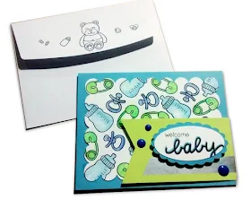 Sunny Studio Stamps: Baby Bear Customer Card Share by Chrissie Kesler