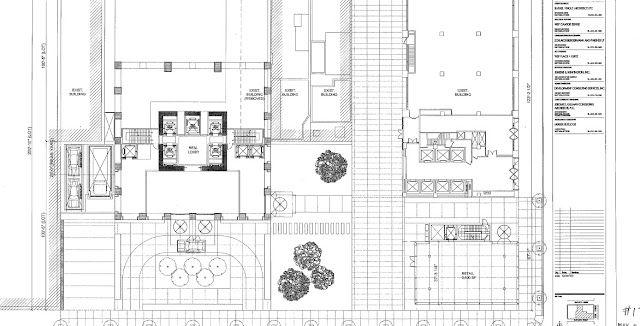 Floor plan showing street level of the site