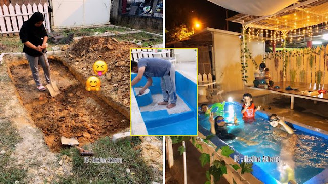 [FOTO] “Ayam Pun Tak Bangun Tdo,3 Pagi Dah Bangun Korek Tanah”- Kegigihan Ibu Bina Kolam Sendiri Demi Merealisasikan Impian Anak Nya Menjadi Inspirasi Ramai