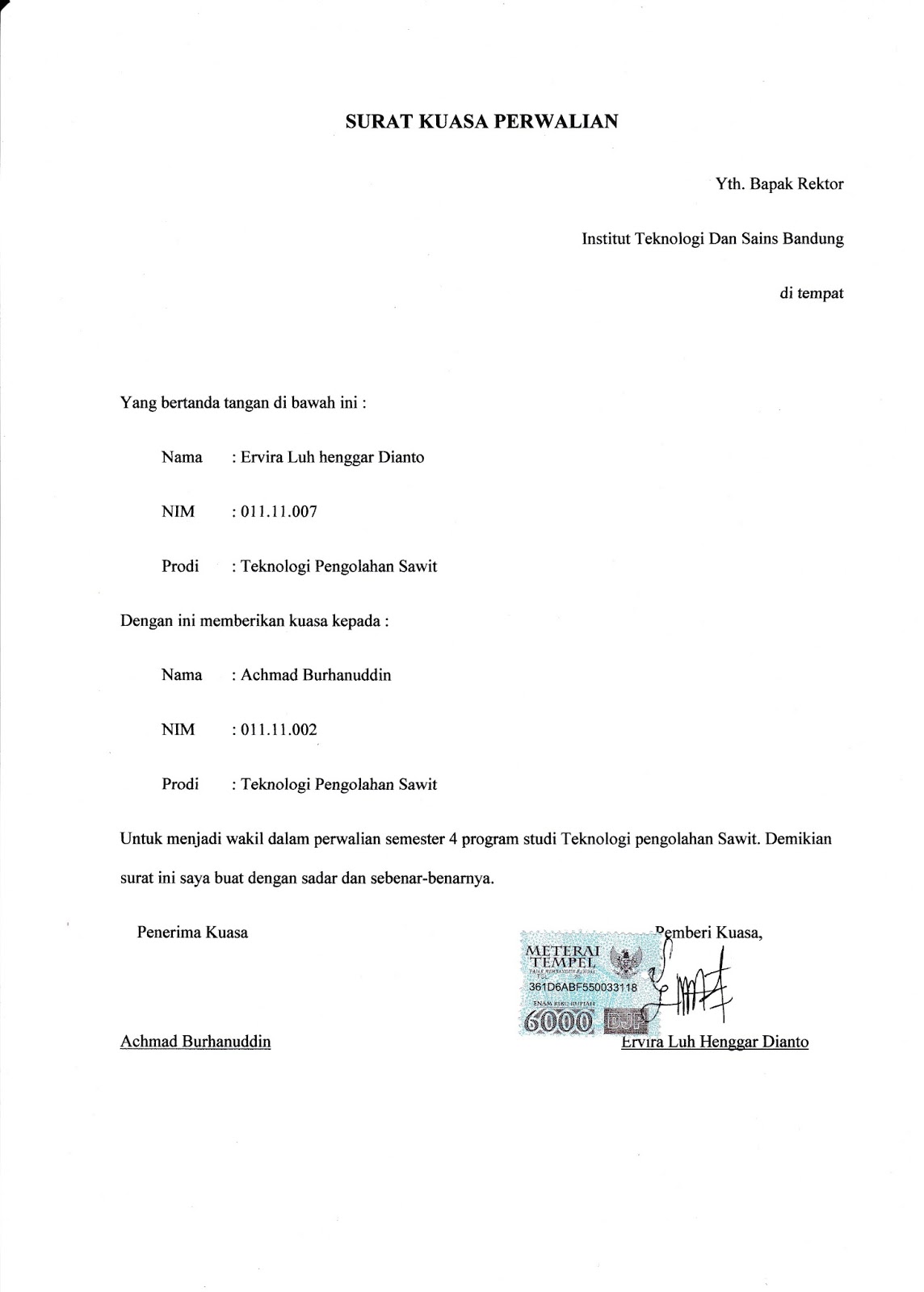 BloG IN_Oud: Surat Kuasa