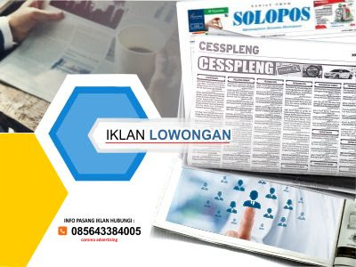 Pasang Iklan Lowongan di koran Solopos