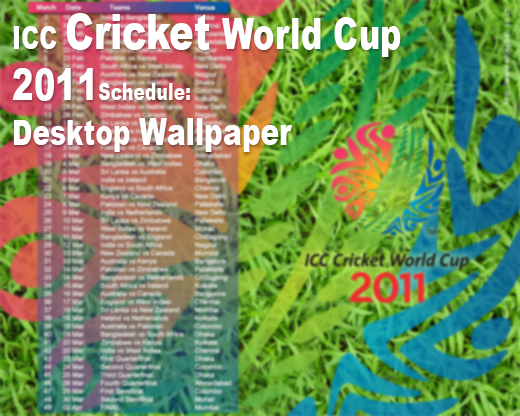 icc world cup 2011 schedule calendar. The ICC Cricket World Cup is