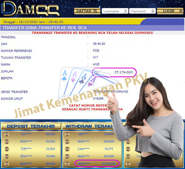 Selamat Kepada Pemenang Damqq 17 Oktober 2020 - Jimat Kemenangan PKV