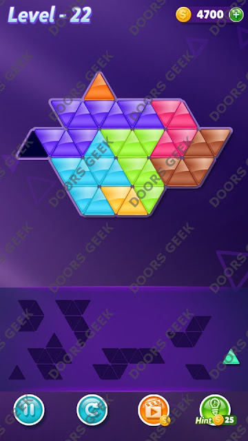 Block! Triangle Puzzle Expert Level 22 Solution, Cheats, Walkthrough for Android, iPhone, iPad and iPod