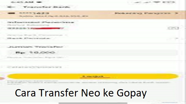 Cara Transfer Neo ke Gopay