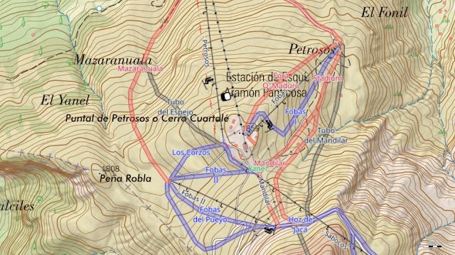 Mapa pistas Petrosos Detalle