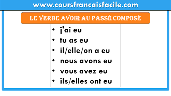 Le verbe avoir au passé composé