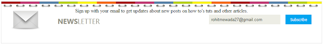 Awesome Colorful Newsletter Box Widget for Blog of Blogger