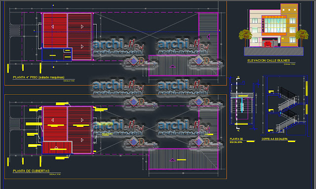 Hotel Bulnes 3 Floors freecad Dwg  