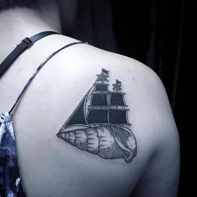 tatuajes de barco pirata