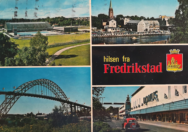 Fredrickstad in Norvegia, cartolina del 1979