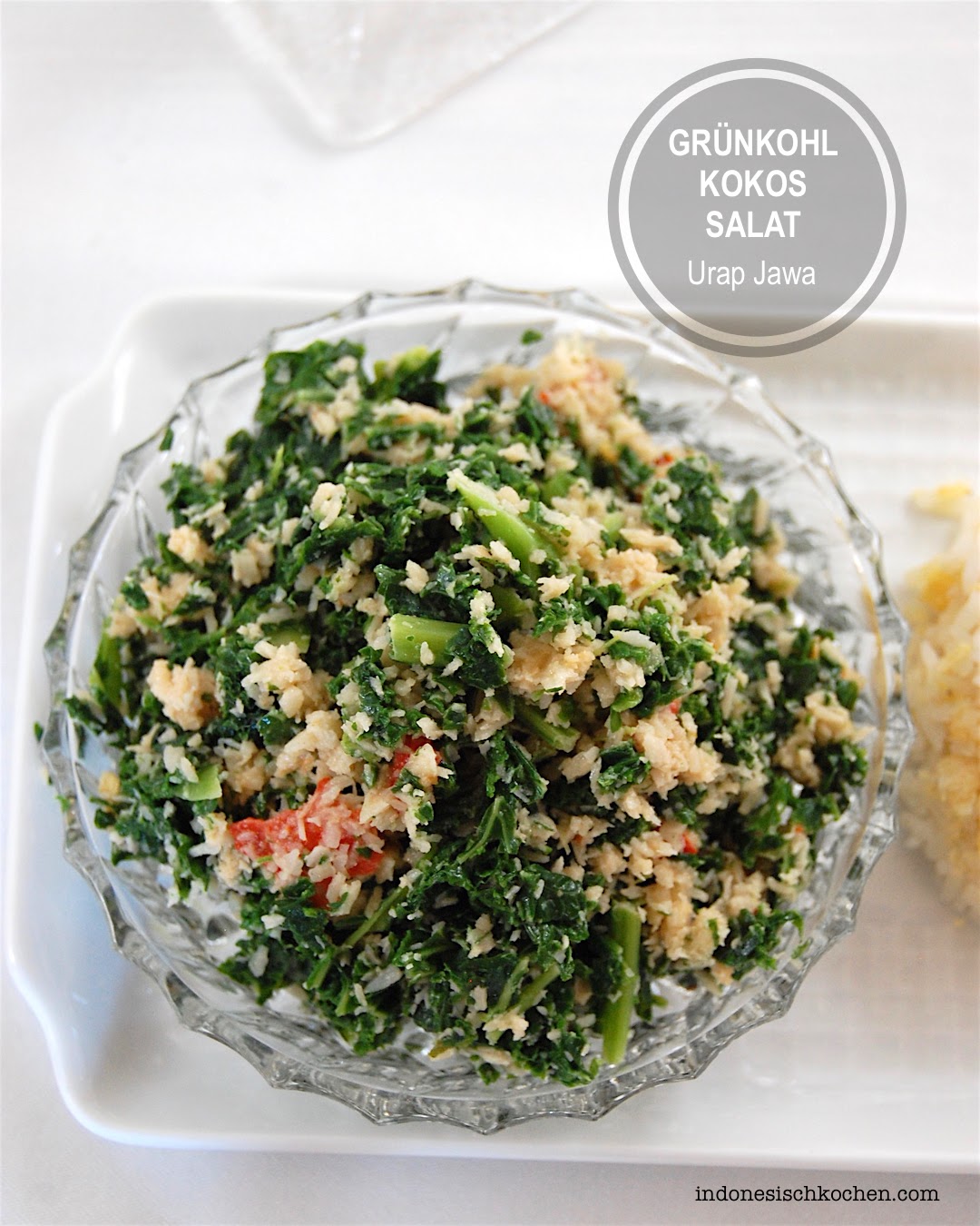 Rezept Grünkohl Kokos Salat mit Urap-urap Gewürz