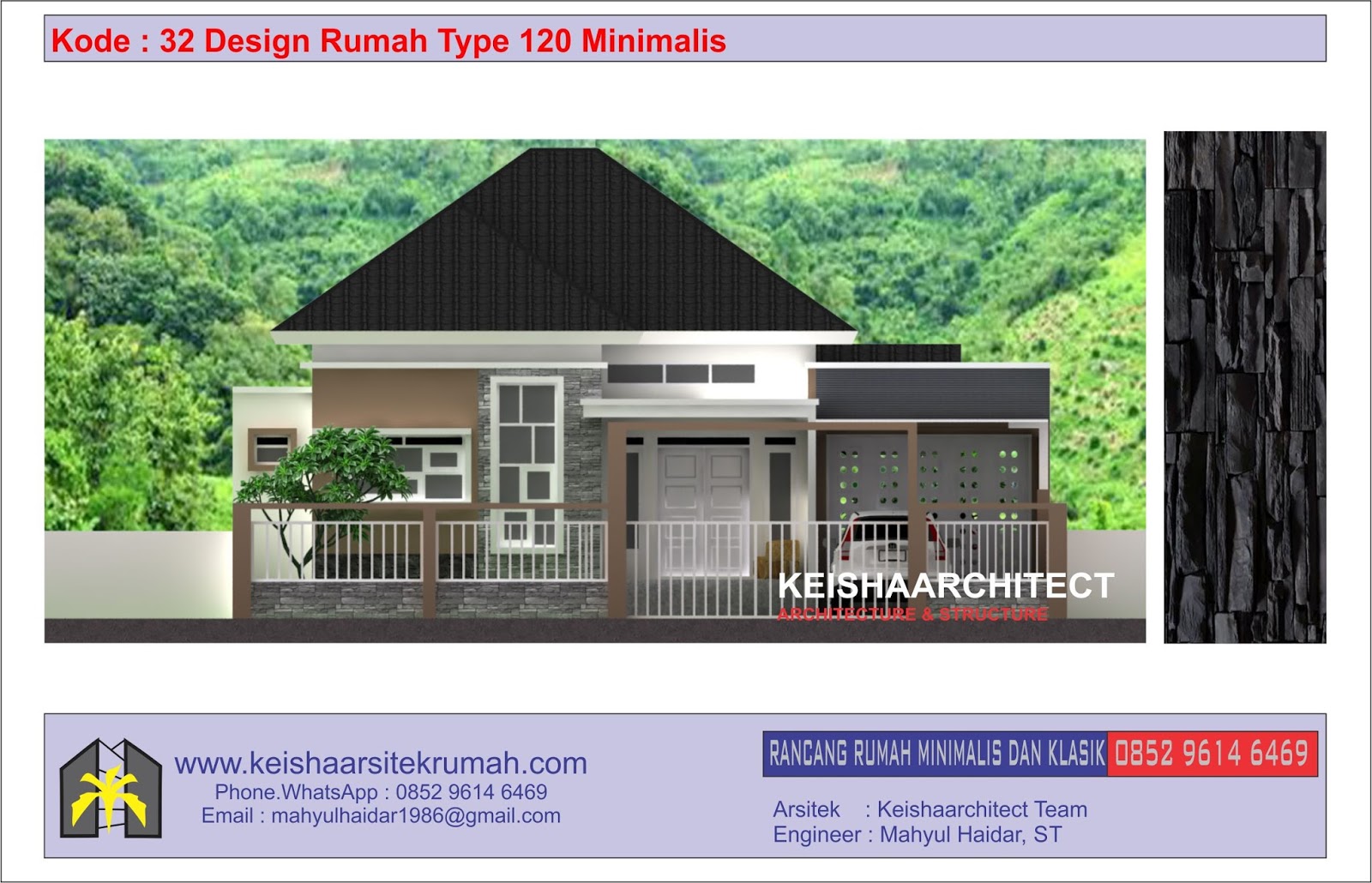 Kode 32 Design Rumah Type 120 Lokasi Lampaseh Banda Aceh