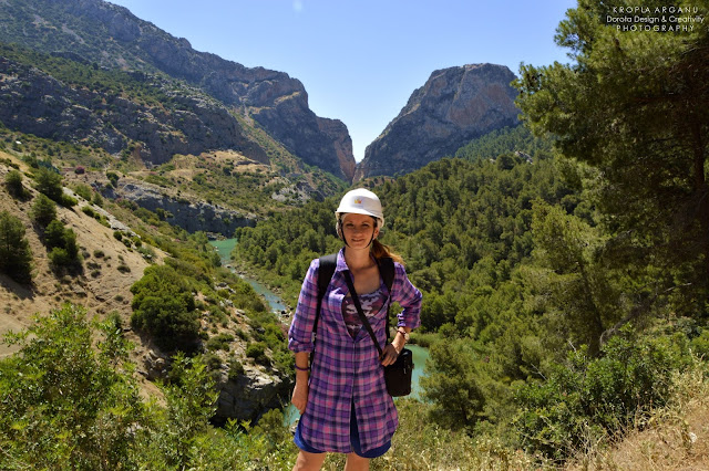 El Caminito del Rey, czyli Szlak Króla. Z prawej skała z lewej przepaść!