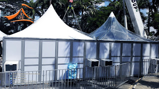 Our client have requested to do a Modular type Tent in metal with the size of 20" x 20". This to be setup at KL Tower for the "Dinner In The Sky" event.#Modulartypetent #Modular #canopy #DinnerInTheSky #kltower #tent