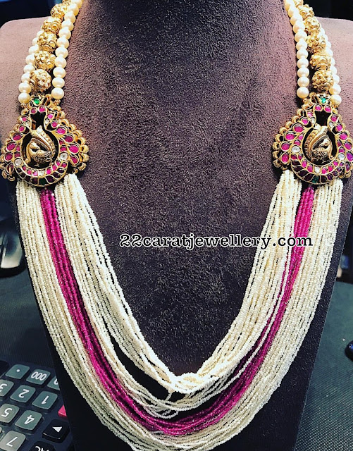 Multi Layers Pearls Haram with Side Motifs