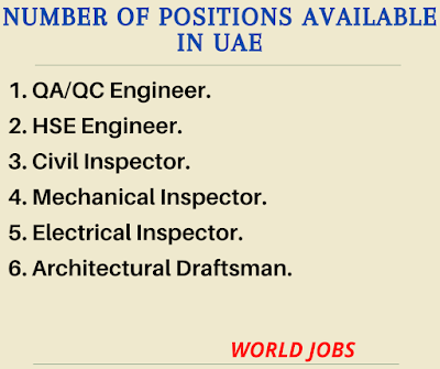 NUMBER OF POSITIONS AVAILABLE IN UAE