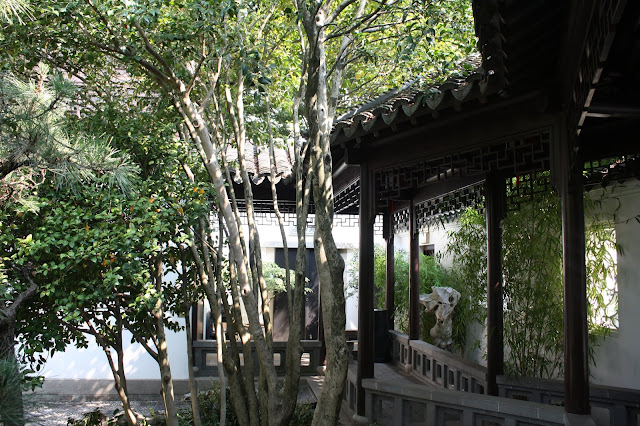 Beautiful paths throughout the Lan Su Chinese Garden provide points to ponder.