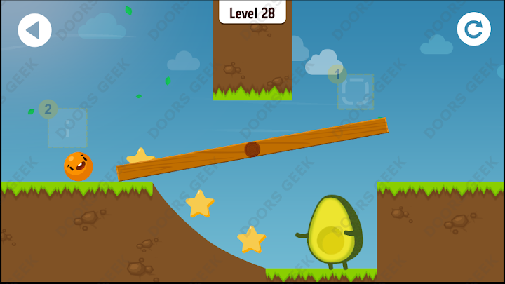 Where's My Avocado? Level 28 Solution, Cheats, Walkthrough, 3 Stars for Android, iPhone, iPad and iPod