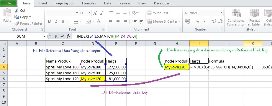 Terus belajar: Rumus Excel INDEX MATCH