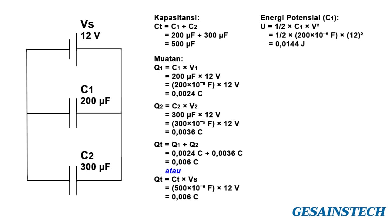 kapasitor seri paralel