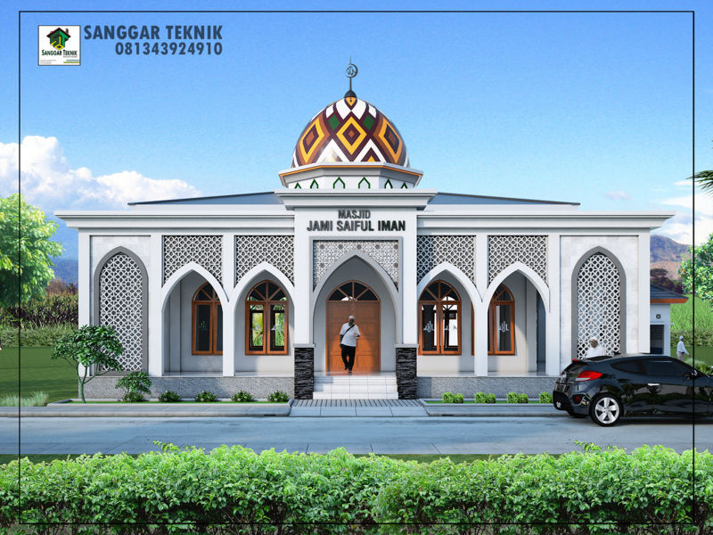  GAMBAR DESAIN MASJID  MODERN 1 LANTAI SANGGAR TEKNIK