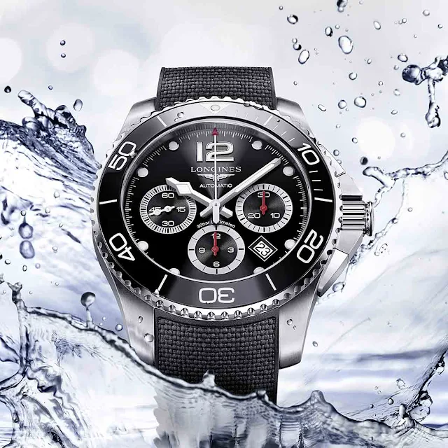 Longines HydroConquest Chronograph Ceramic black bezel