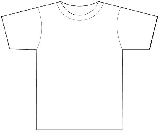 Shirt Template Black. BLANK T