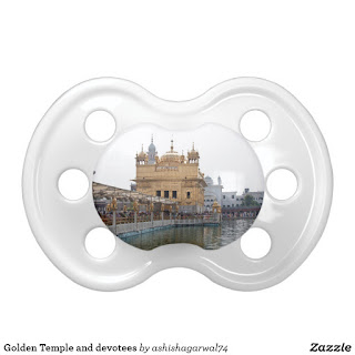 Zazzle pacifier - Golden Temple and devotees 