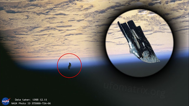 Original Nasa Satellite Image of the Black Knight Satellite taken 1998