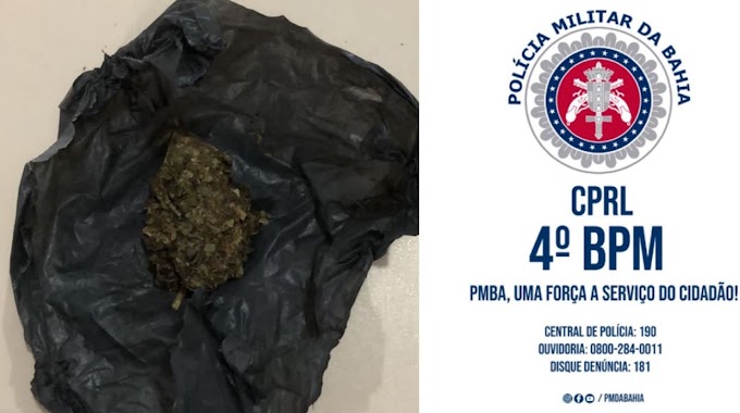 EM INHAMBUPE,  4º BPM APREENDE DROGA