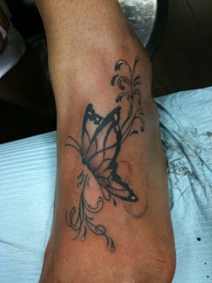 Ankle Butterfly Tattoo Images