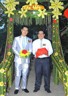 Những mẫu cổng hoa đám cưới bằng lá dừa