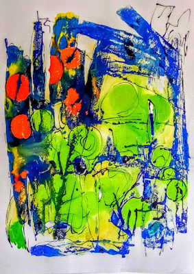 Amazon Aerial Abstract Landscape Ink on Paperboard Miabo Enyadike